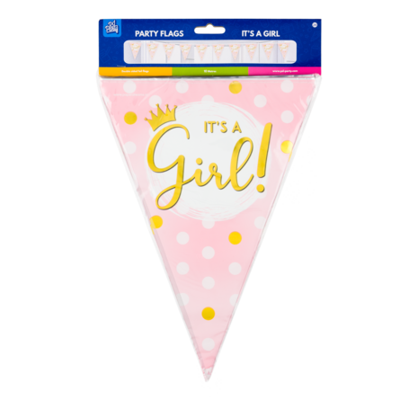 Paper Dreams Birth garland It's a Girl! Pink 10 m | per piece Paper Dreams Birth garland It's a Girl! Pink 10 m | per piece