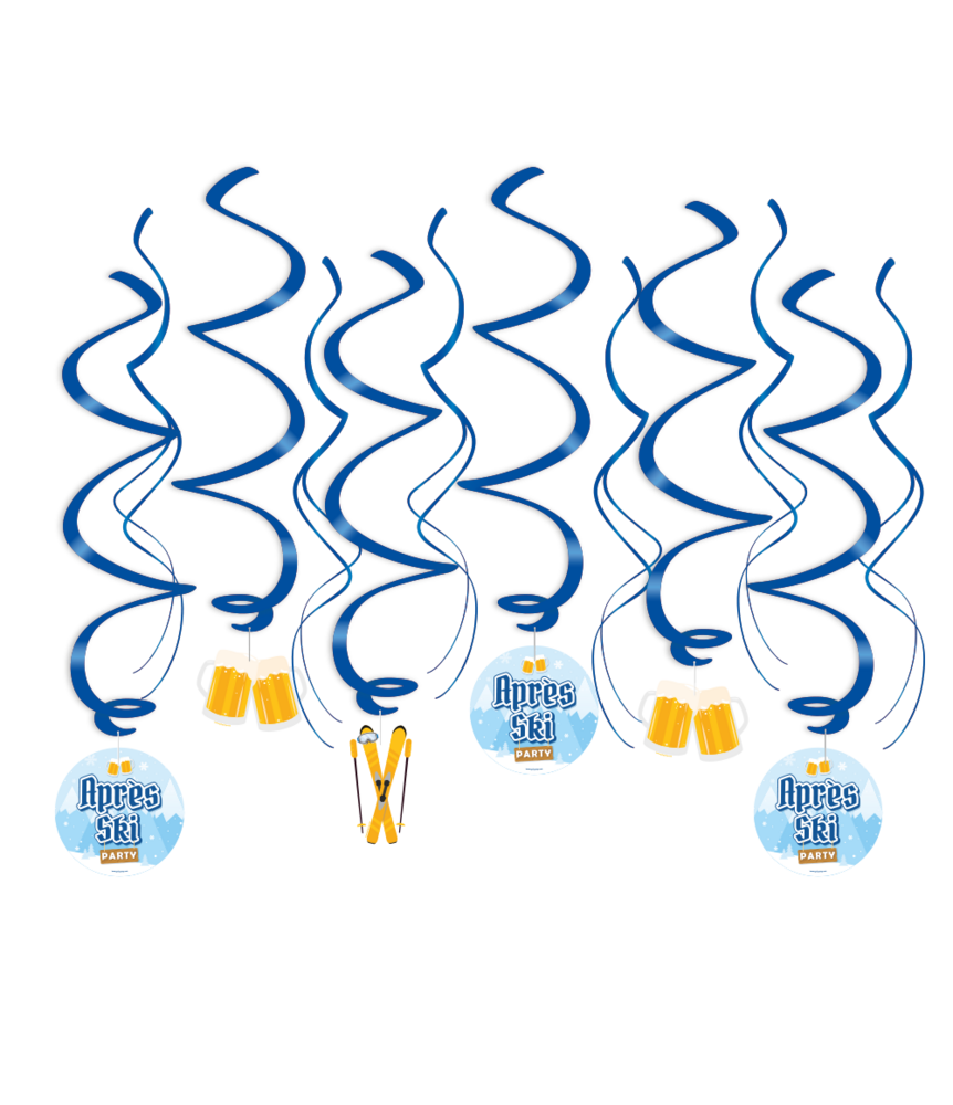 Paper Dreams Décoration suspendue Après-Ski Spirales 70x14cm | 12 pièces Paper Dreams Décoration suspendue Après-Ski Spirales 70x14cm | 12 pièces