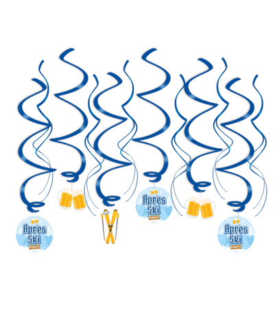 Paper Dreams Après Ski Hanging Decoration Swirls 70x14cm | 12 pieces Paper Dreams Après Ski Hanging Decoration Swirls 70x14cm | 12 pieces