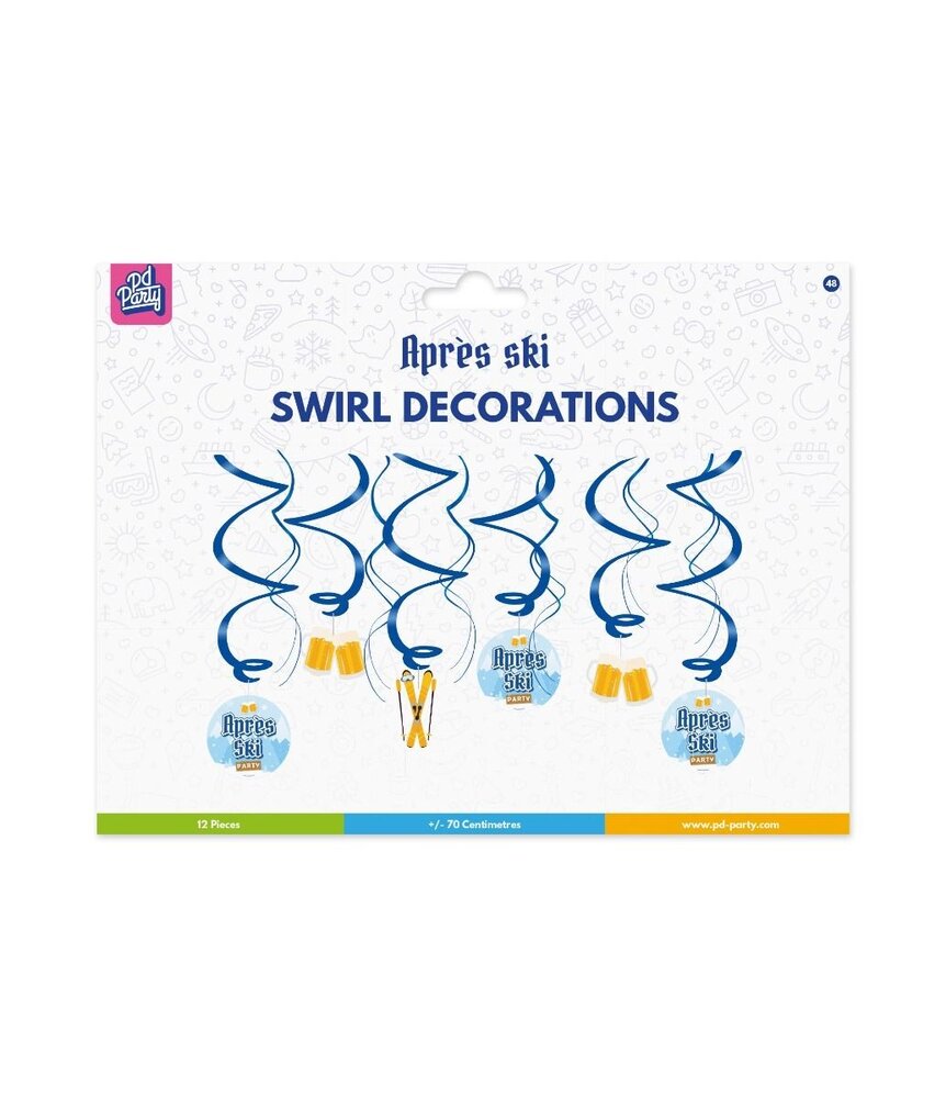 Paper Dreams Après-Ski-Hängedekoration Wirbel 70x14cm | 12 Stück Paper Dreams Après-Ski-Hängedekoration Wirbel 70x14cm | 12 Stück