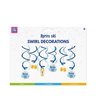 Paper Dreams Après Ski Hangdecoratie Swirls 70x14cm | 12 stuks