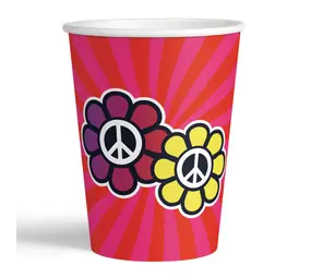 Paper Dreams Bekers Hippie 250ml | 8 stuks Paper Dreams Bekers Hippie 250ml | 8 stuks