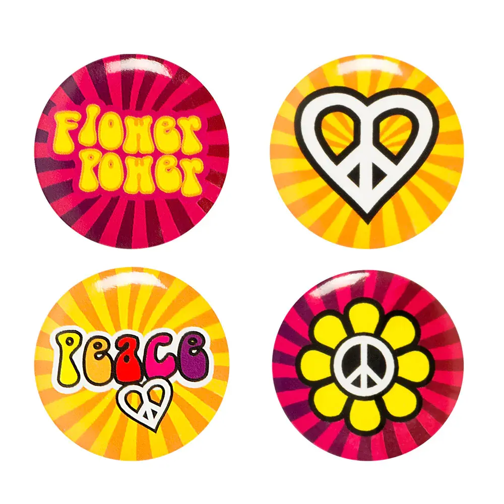Boland Buttons Hippie 3 cm | per set van 4 stuks