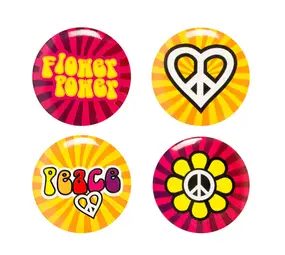 Boland Buttons Hippie 3 cm | per set van 4 stuks Boland Buttons Hippie 3 cm | per set van 4 stuks