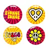 Boland Hippie-Buttons 3 cm | pro Set mit 4 Stück Boland Hippie-Buttons 3 cm | pro Set mit 4 Stück