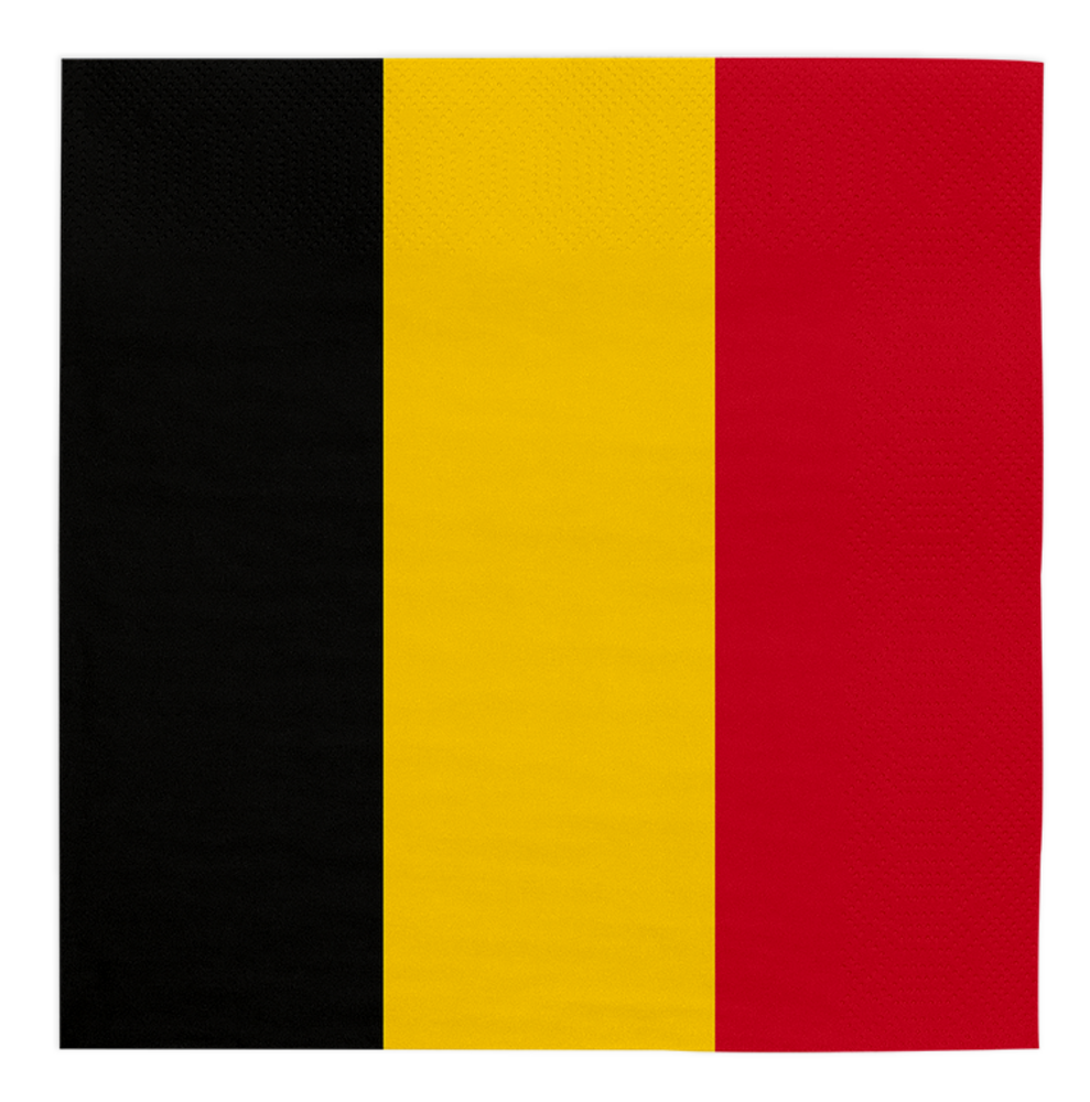 WeFiesta Servetten Belgie 33x33cm | 20 stuks WeFiesta Servetten Belgie 33x33cm | 20 stuks