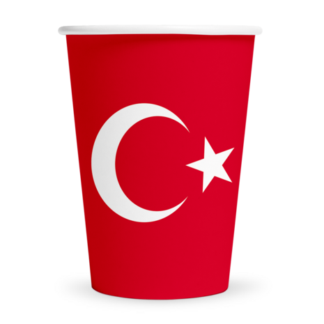 WeFiesta Turkije Bekers 210ml | 8 stuks WeFiesta Turkije Bekers 210ml | 8 stuks