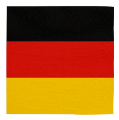 WeFiesta Allemagne Serviettes 33x33cm | 20 pièces WeFiesta Allemagne Serviettes 33x33cm | 20 pièces