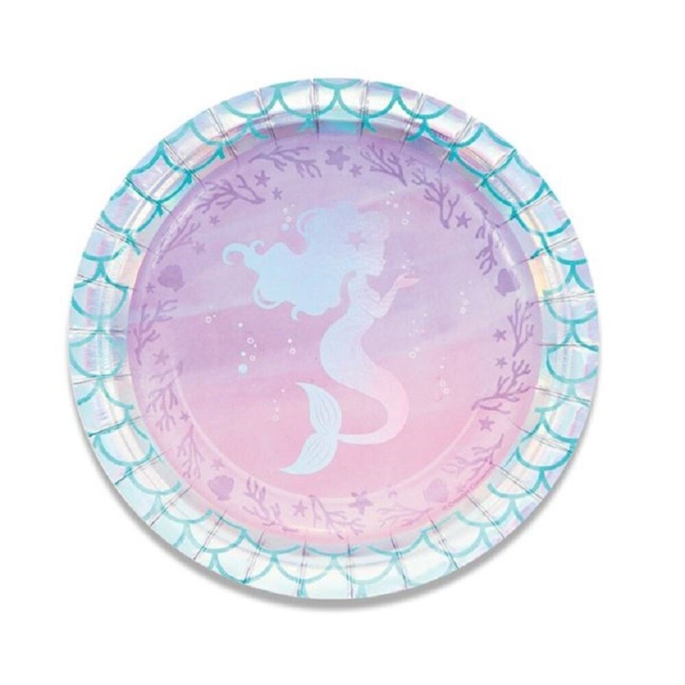 Creative Converting Assiettes Sirène Shine 18 cm | 8 pièces Creative Converting Assiettes Sirène Shine 18 cm | 8 pièces