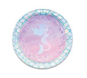 Creative Converting Zeemeermin Borden Shine 18cm | 8 stuks Creative Converting Zeemeermin Borden Shine 18cm | 8 stuks