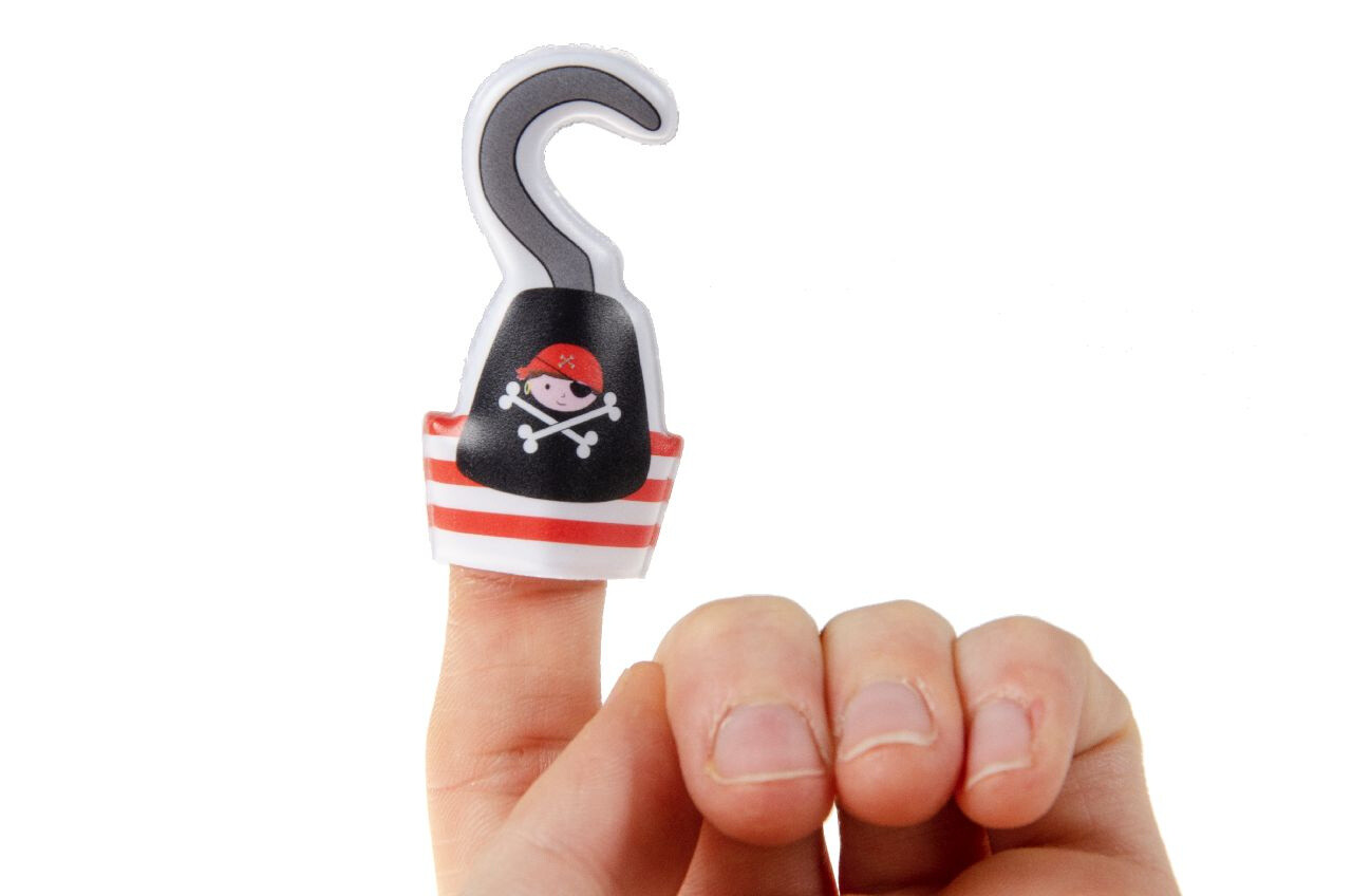 LG Imports Marionnette à doigt Pirate 5 cm | 5 pièces