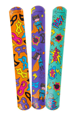 LG Imports Superhero Slap Bracelet 20 cm | 12 pieces LG Imports Superhero Slap Bracelet 20 cm | 12 pieces