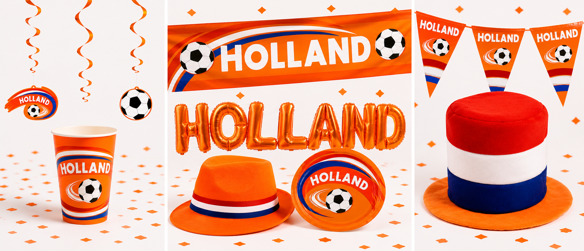 Oranje Versieringen en Feestartikelen voor het WK Voetbal