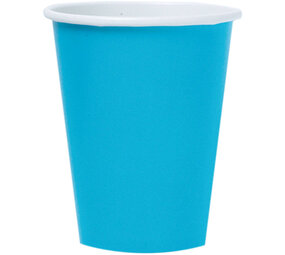 Amscan Caribbean Teal Cups 250ml | 8 pieces Amscan Caribbean Teal Cups 250ml | 8 pieces