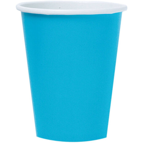 Amscan Gobelets bleu turquoise des Caraïbes 250ml ml | 8 pièces Amscan Gobelets bleu turquoise des Caraïbes 250ml ml | 8 pièces