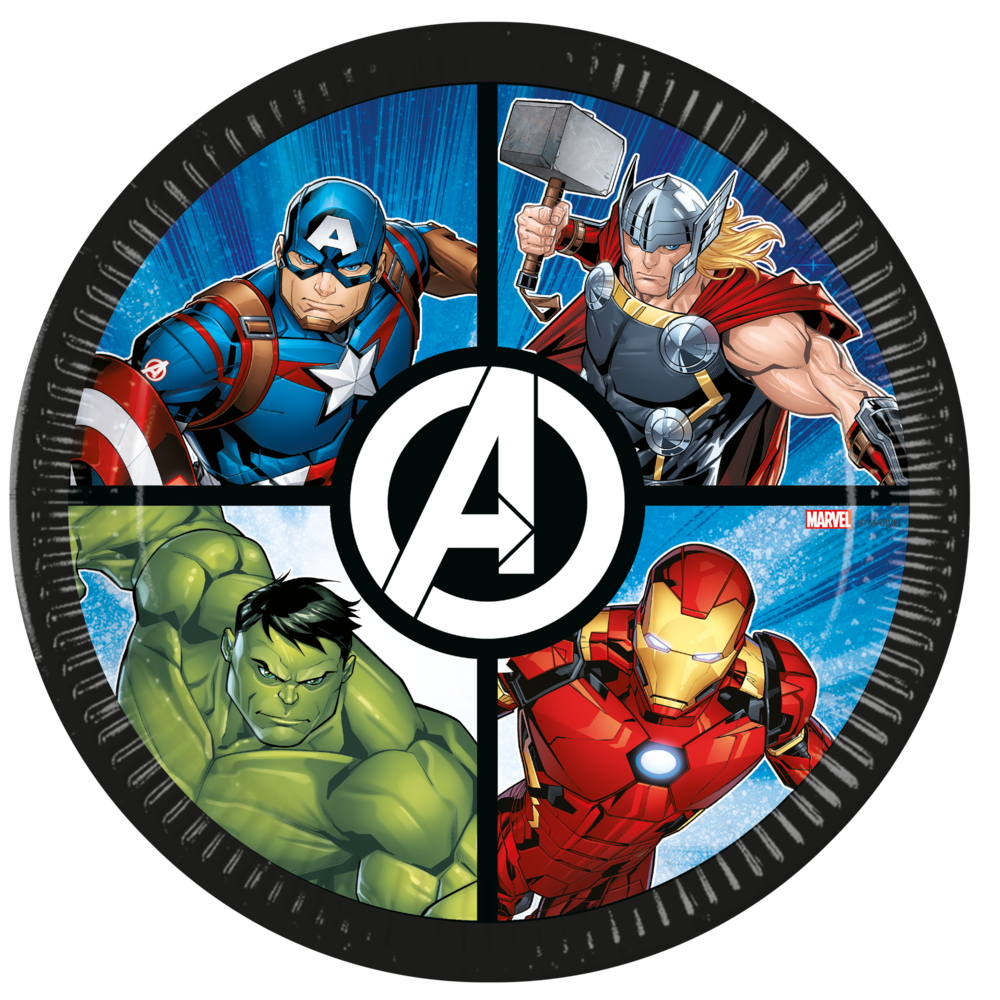 Procos Party Avengers Tafelplatten Next Generation 23 cm | 8 Stück