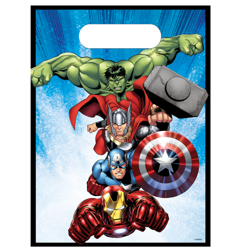 Procos Party Avengers Traktatiezakjes | per 6 stuks Procos Party Avengers Traktatiezakjes | per 6 stuks