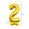 Paper Dreams Zahlenballon 2 Stehend Gold XXL | 150 cm