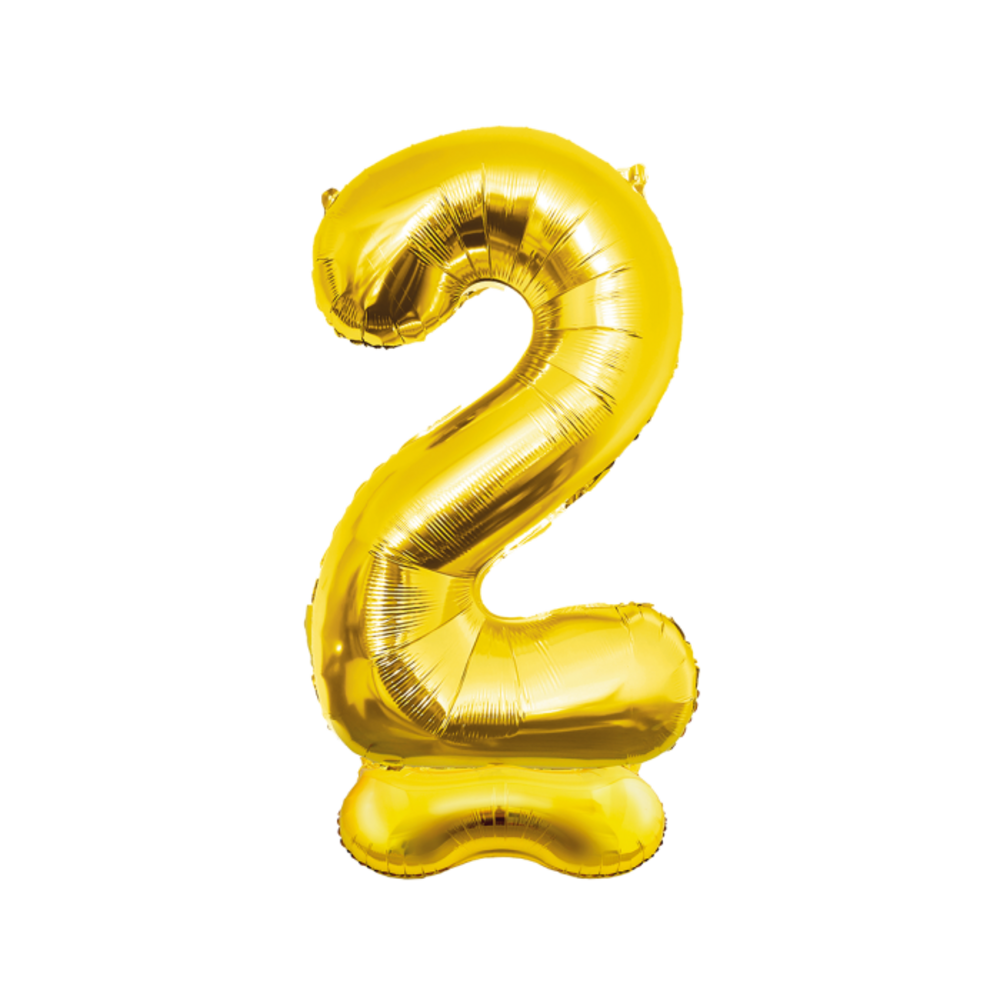 Paper Dreams Zahlenballon 2 Stehend Gold XXL | 150 cm Paper Dreams Zahlenballon 2 Stehend Gold XXL | 150 cm