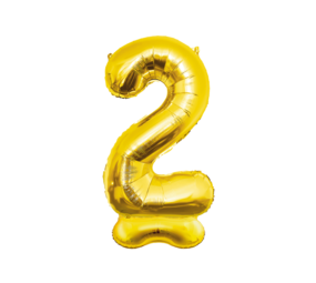 Paper Dreams Zahlenballon 2 Stehend Gold XXL | 150 cm Paper Dreams Zahlenballon 2 Stehend Gold XXL | 150 cm