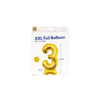Paper Dreams Zahlenballon 3 Stehend Gold XXL | 150 cm