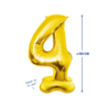 Paper Dreams Standing Number Balloon 4 Gold XXL | 150 cm