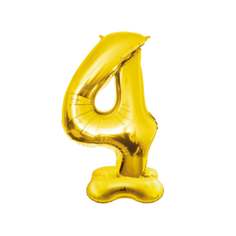 Paper Dreams Ballon Chiffre 4 Debout Or XXL | 150 cm Paper Dreams Ballon Chiffre 4 Debout Or XXL | 150 cm