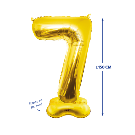 Paper Dreams Zahlenballon 7 Stehend Gold XXL | 150 cm
