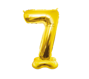 Paper Dreams Standing Number Balloon 7 Gold XXL | 150 cm Paper Dreams Standing Number Balloon 7 Gold XXL | 150 cm