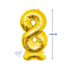 Paper Dreams Standing Number Balloon 8 Gold XXL | 150 cm