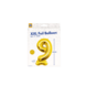 Paper Dreams Zahlenballon 9 Stehend Gold XXL | 150 cm Paper Dreams Zahlenballon 9 Stehend Gold XXL | 150 cm