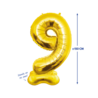 Paper Dreams Cijfer Ballon 9 Staand Goud XXL | 150cm