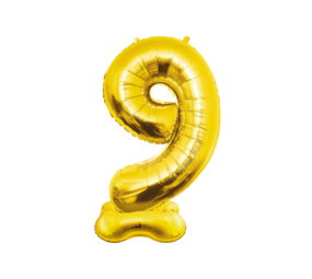 Paper Dreams Zahlenballon 9 Stehend Gold XXL | 150 cm Paper Dreams Zahlenballon 9 Stehend Gold XXL | 150 cm