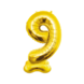 Paper Dreams Standing Number Balloon 9 Gold XXL | 150 cm Paper Dreams Standing Number Balloon 9 Gold XXL | 150 cm