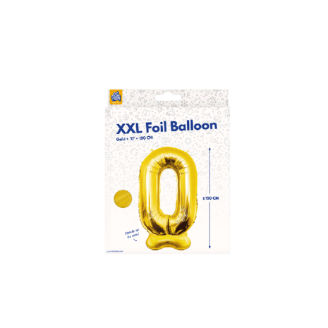 Paper Dreams Cijfer Ballon 0 Staand Goud XXL | 150cm Paper Dreams Cijfer Ballon 0 Staand Goud XXL | 150cm