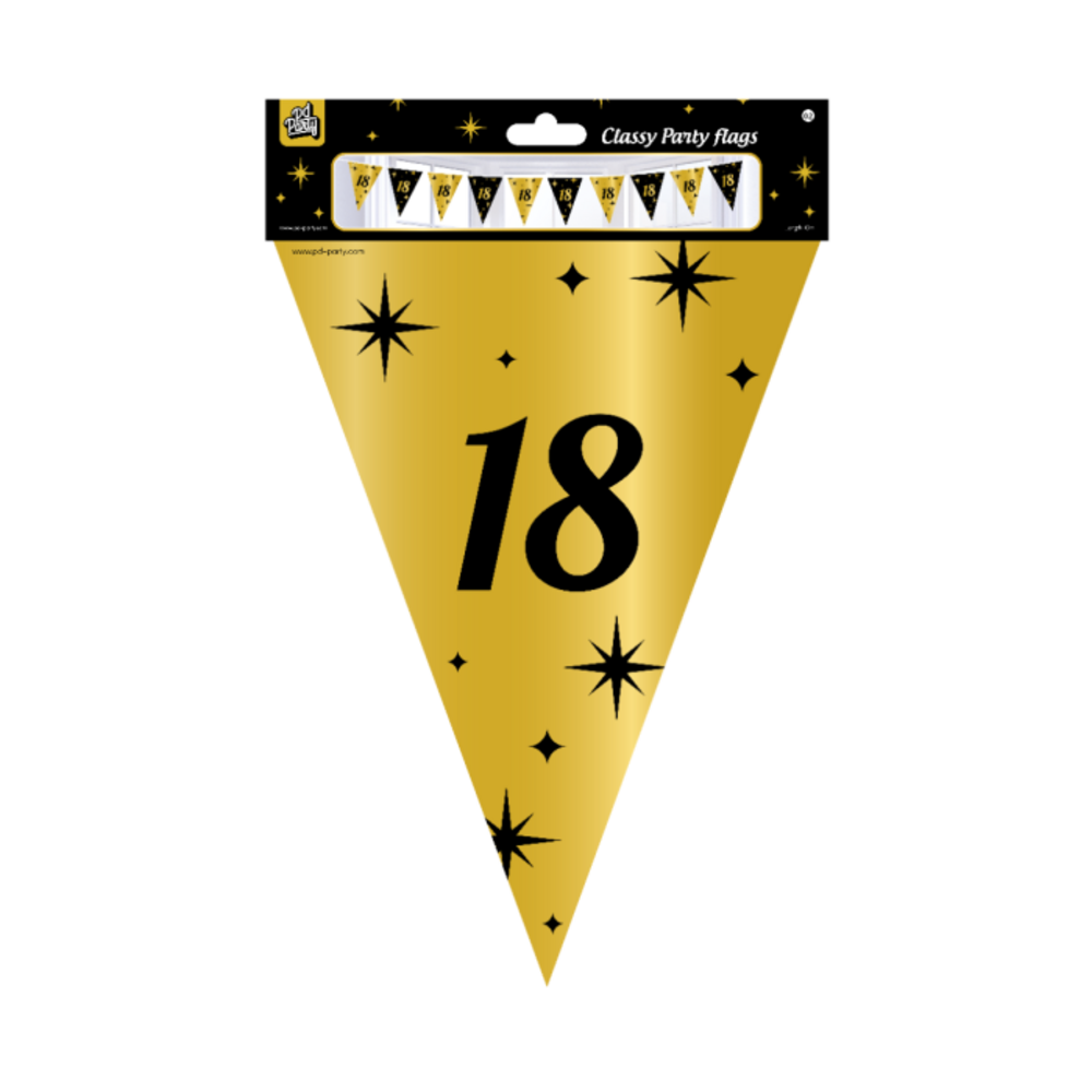 Paper Dreams Wimpelkette Girlande 18 Jahre Classy | 10 Meter Paper Dreams Wimpelkette Girlande 18 Jahre Classy | 10 Meter