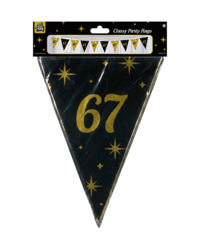 Paper Dreams Wimpelkette Girlande 67 Jahre Classy | 10 Meter