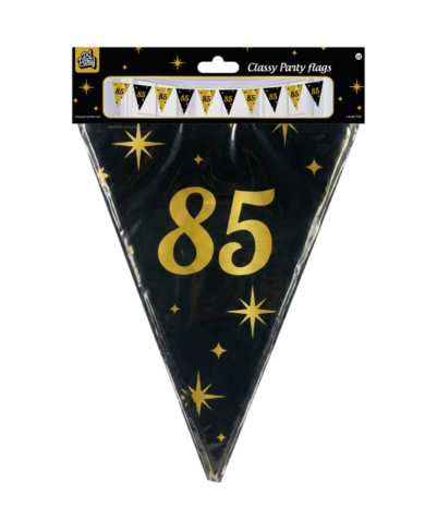Paper Dreams Vlaggenlijn Slinger 85 jaar Classy | 10 meter Paper Dreams Vlaggenlijn Slinger 85 jaar Classy | 10 meter