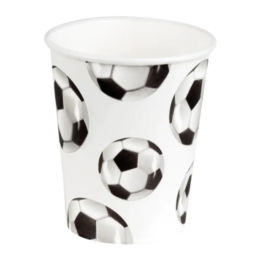 Boland Fußballbecher aus Papier, 250 ml | 10 Stück Boland Fußballbecher aus Papier, 250 ml | 10 Stück