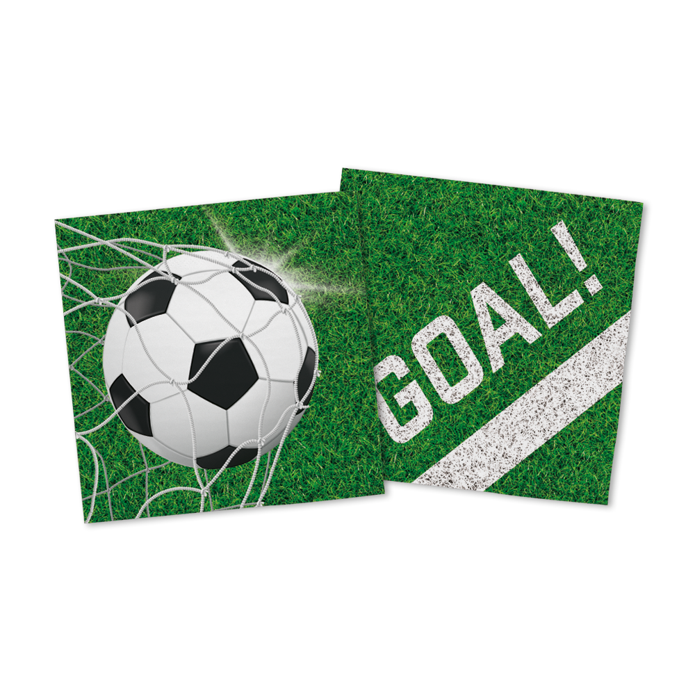 WeFiesta Fußball-Servietten 33x33 cm | 20 Stück WeFiesta Fußball-Servietten 33x33 cm | 20 Stück