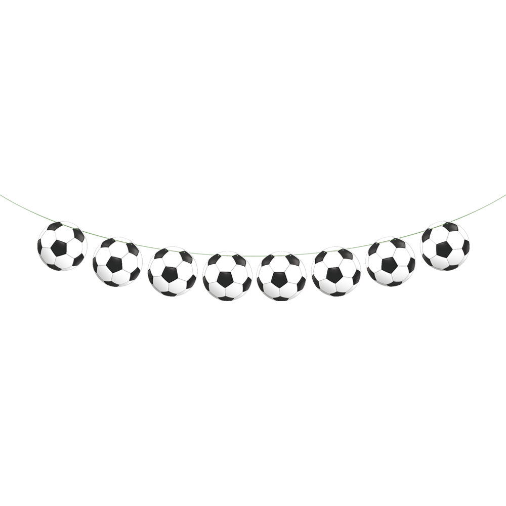 WeFiesta Fußballgirlande mit Fußbällen am Band 2 m | pro Stück WeFiesta Fußballgirlande mit Fußbällen am Band 2 m | pro Stück
