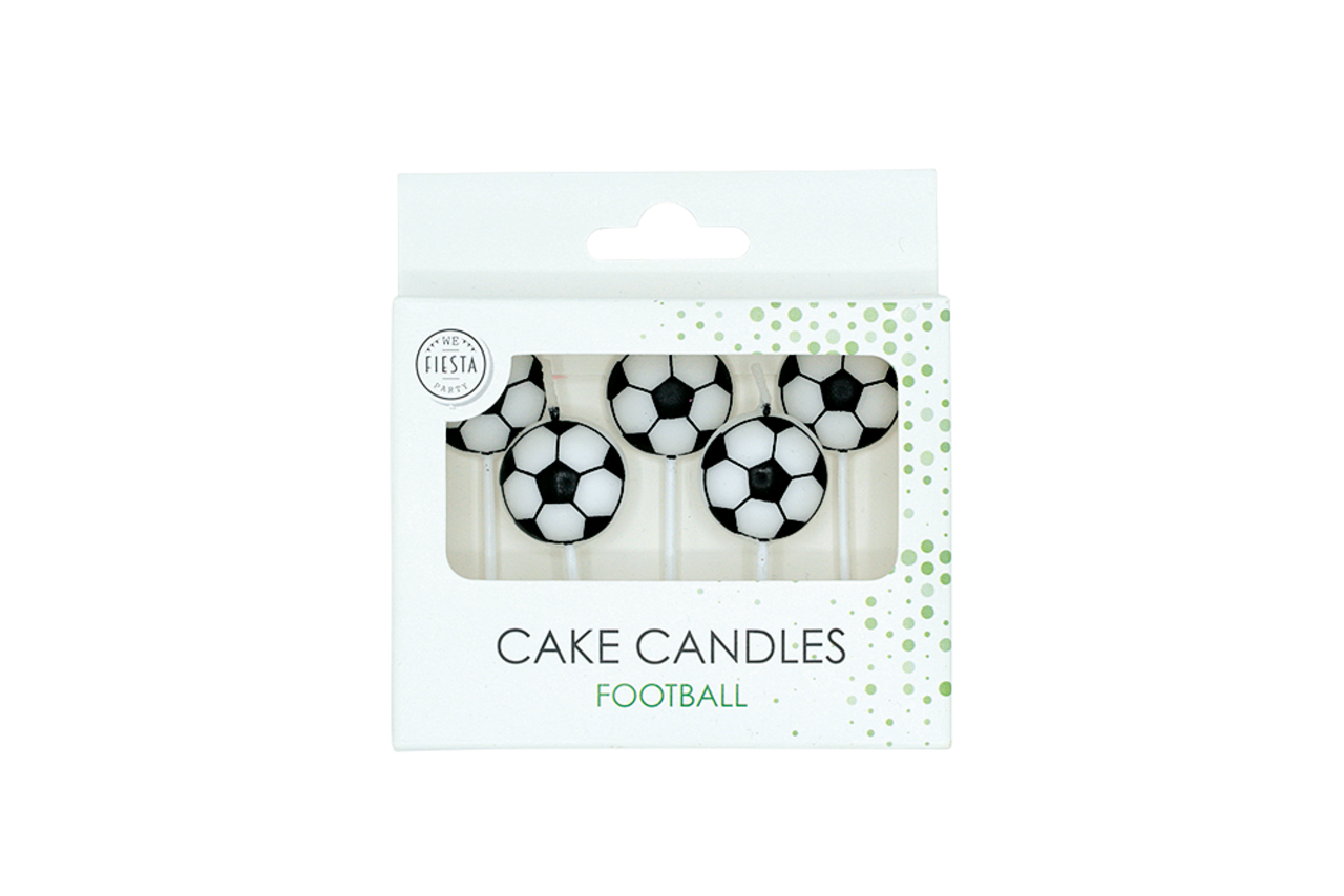 WeFiesta Bougies Football 4 cm | 5 pièces WeFiesta Bougies Football 4 cm | 5 pièces