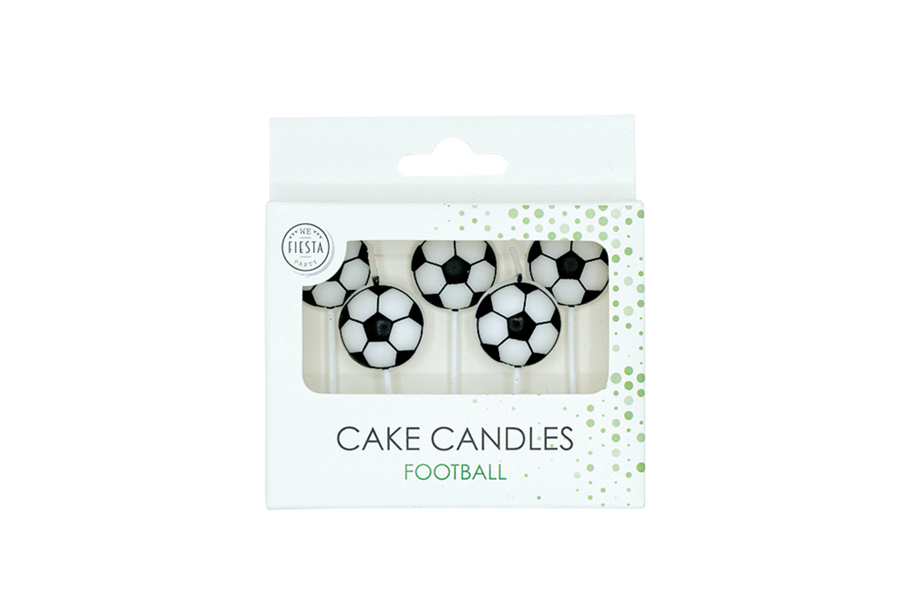 WeFiesta Voetbal Kaarsjes 4cm | 5 stuks WeFiesta Voetbal Kaarsjes 4cm | 5 stuks