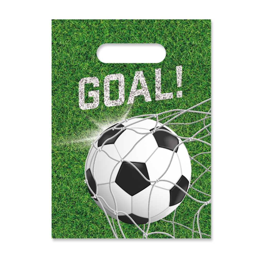 WeFiesta Fußball-Mitgebseltüten 16 x 23 cm | 6 Stück WeFiesta Fußball-Mitgebseltüten 16 x 23 cm | 6 Stück