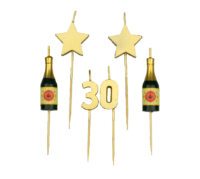 Paper Dreams Party candles 30 years | 10 cm Paper Dreams Party candles 30 years | 10 cm