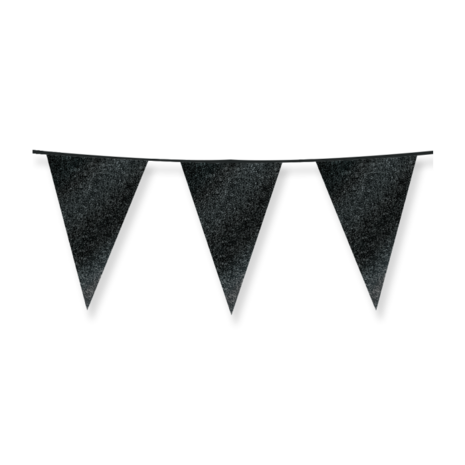 Paper Dreams Black Glitter Flag Garland 20 x 30 cm | 6 metres