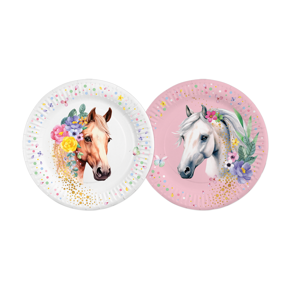 WeFiesta Paarden Borden 23cm | 8 stuks WeFiesta Paarden Borden 23cm | 8 stuks