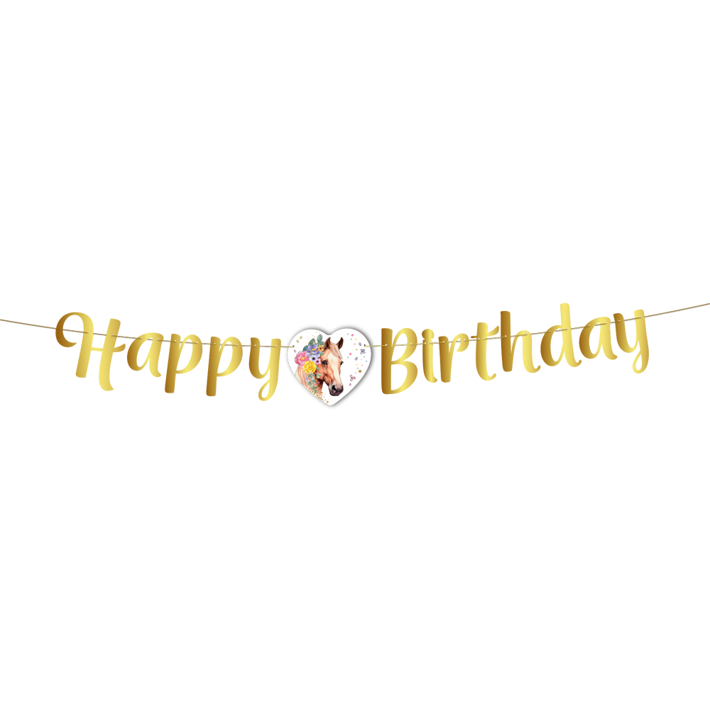 WeFiesta Horses Letter Banner Happy Birthday 2 mtr | per piece WeFiesta Horses Letter Banner Happy Birthday 2 mtr | per piece