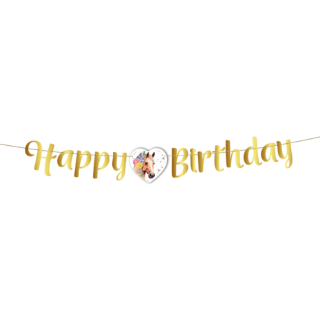 WeFiesta Horses Letter Banner Happy Birthday 2 mtr | per piece WeFiesta Horses Letter Banner Happy Birthday 2 mtr | per piece