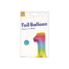 Paper Dreams Ballon en aluminium arc-en-ciel chiffre 1 | 86 cm Paper Dreams Ballon en aluminium arc-en-ciel chiffre 1 | 86 cm